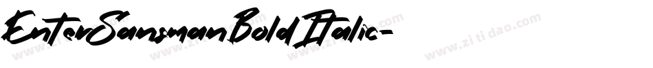 Enter Sansman Bold Italic字体转换